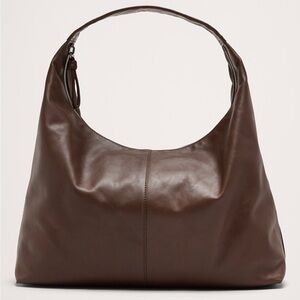 Banana Republic Slouchy Leather Hobo Bag in Oak Brown